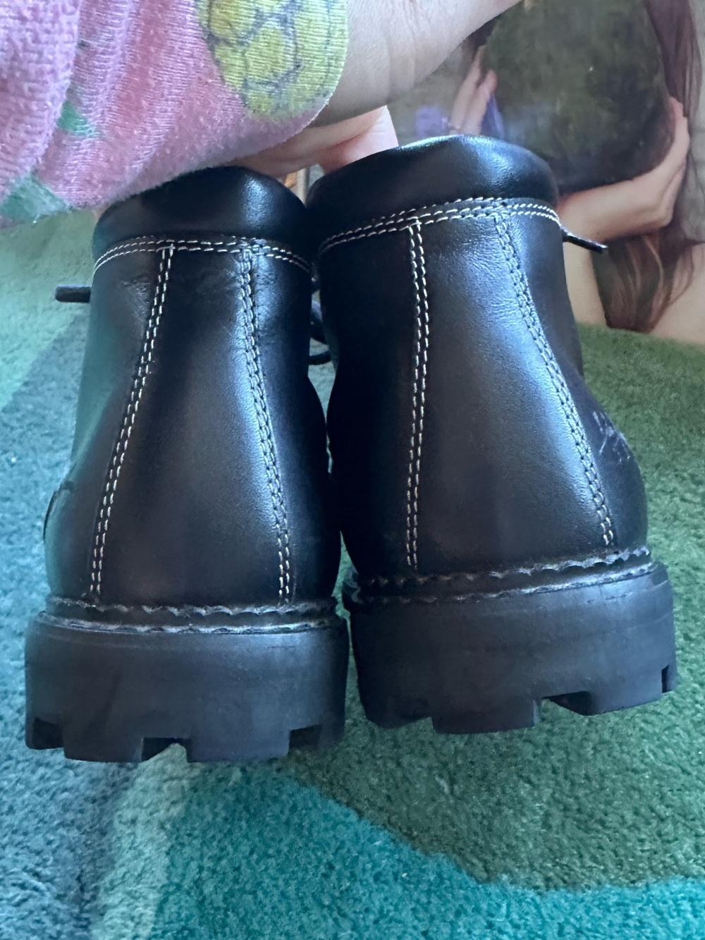 Fluevog VINTAGE EXCELLENT Angels Supervog black swirl ankle boot -W8.5/M7 - Picture 6 of 16